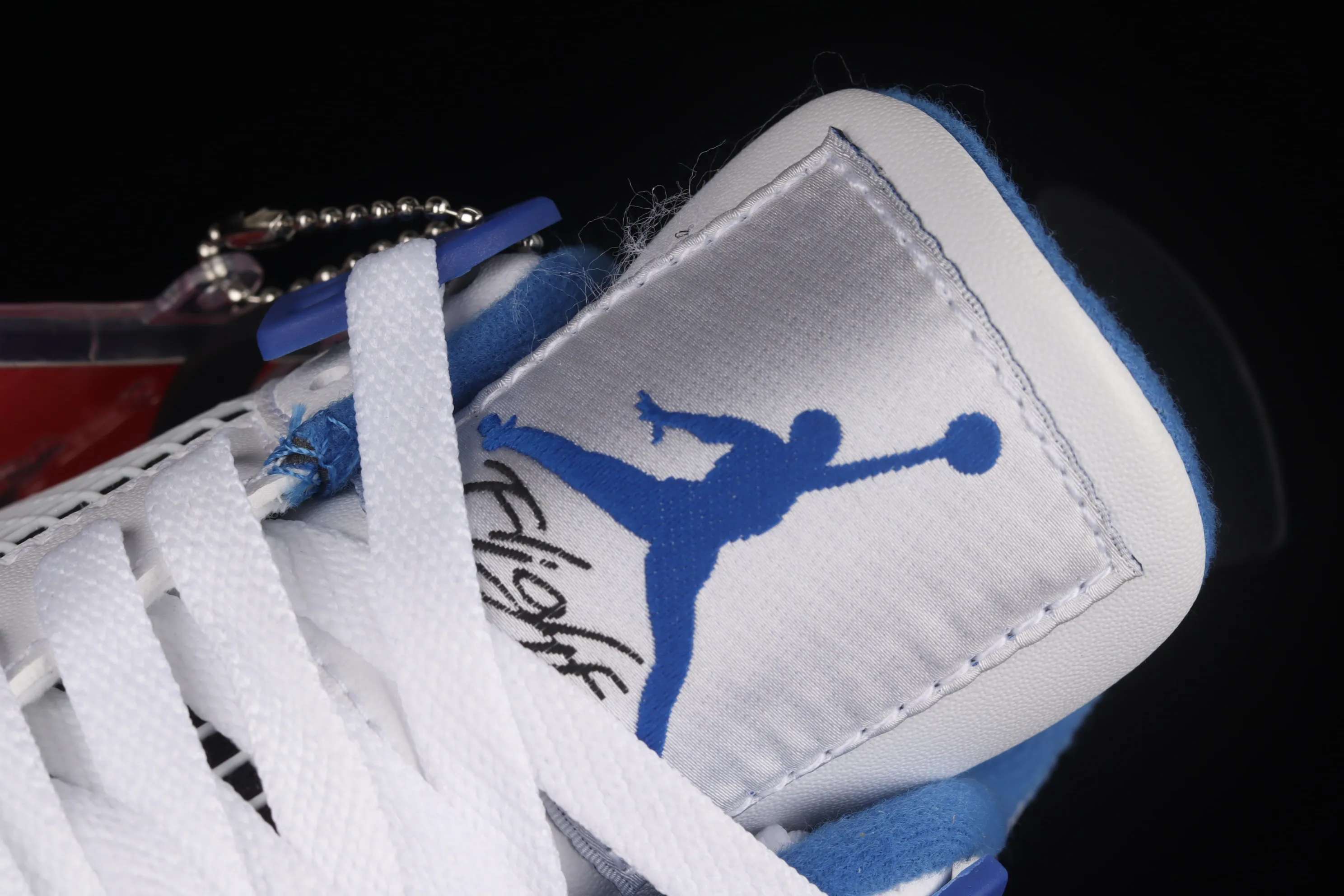 All categories Air Jordan Jordan series basketball shoes Air Jordan 4 pure original version Air Jordan 4 Retro AJ4 Joe 4 white and blue 308497-117